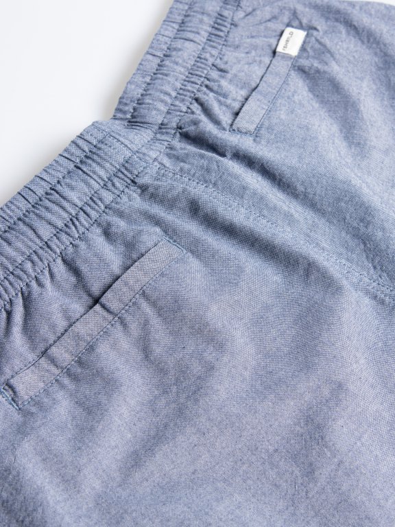 Regular fit cotton shorts