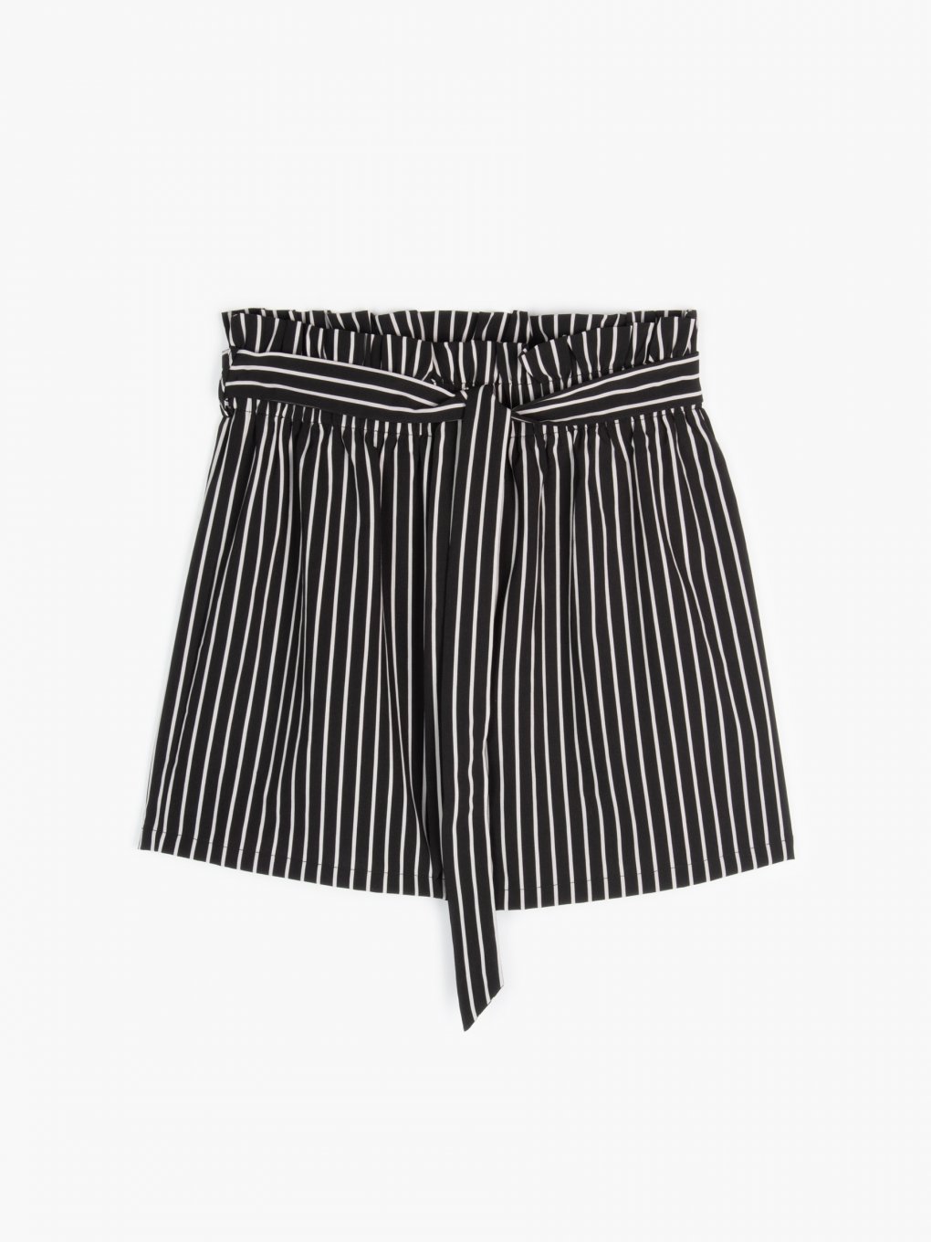 Striped paperbag shorts