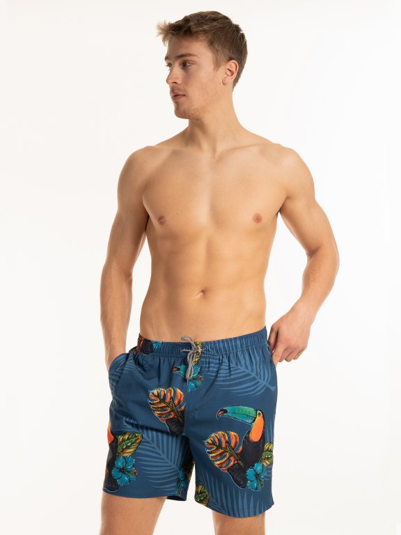 Floral print swim shorts