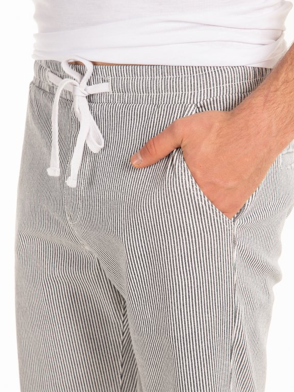 Striped chino shorts