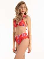 Floral triangle bikini top