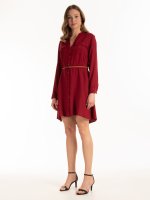 Belted button down dress
