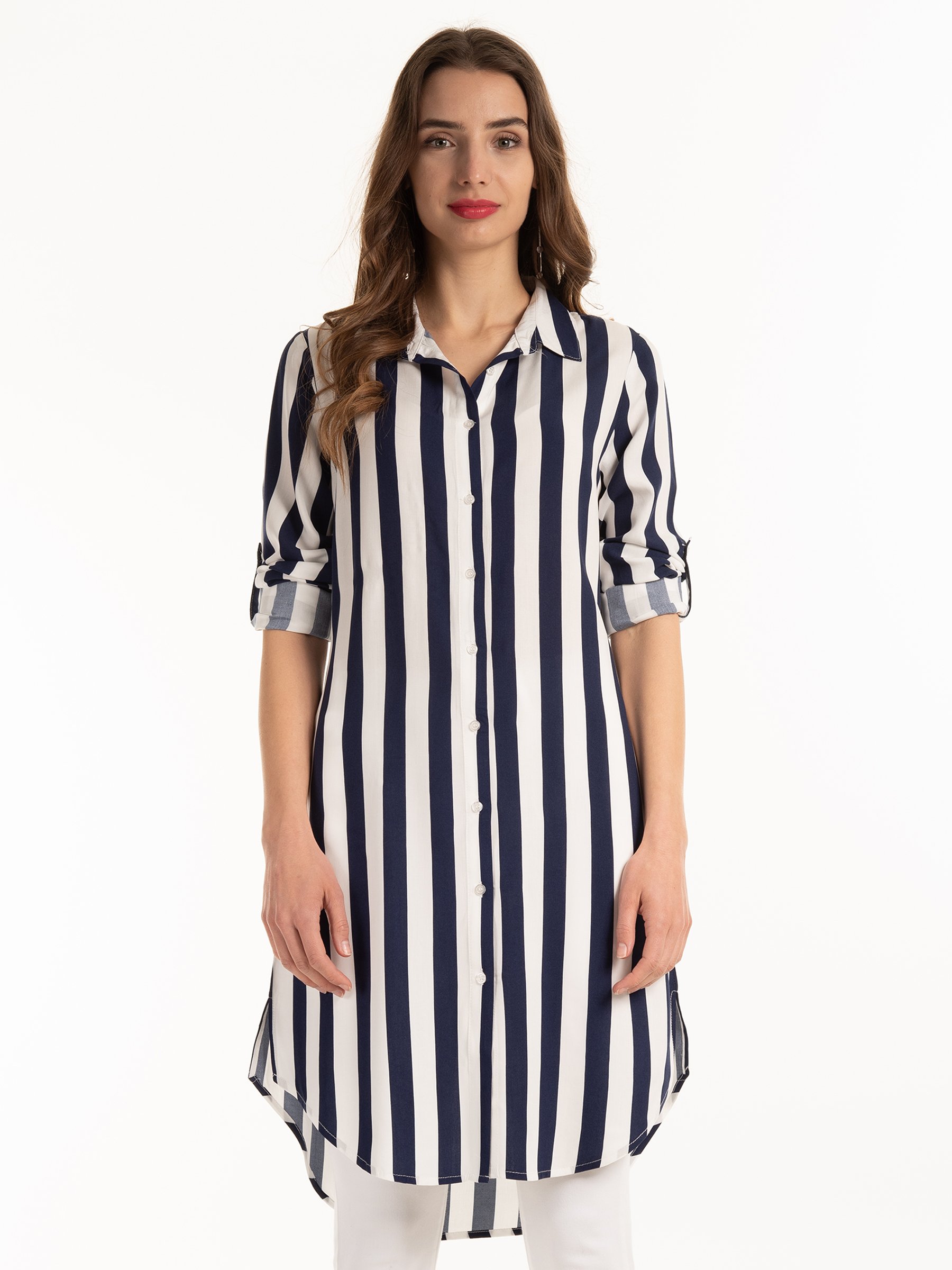 Longline striped blouse | GATE