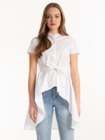 Longline peplum blouse