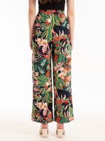 Floral wide leg pants