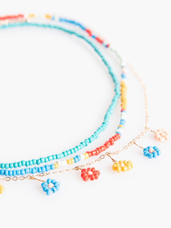 3-pack beaded necklaces