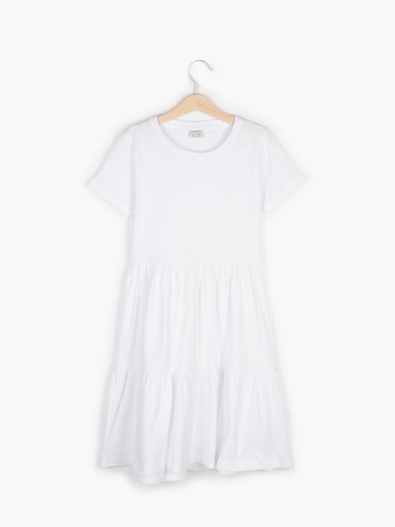 Organic cotton ruffle dress