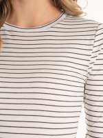 Striped long sleeved top