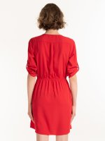 Plain dress with zipper