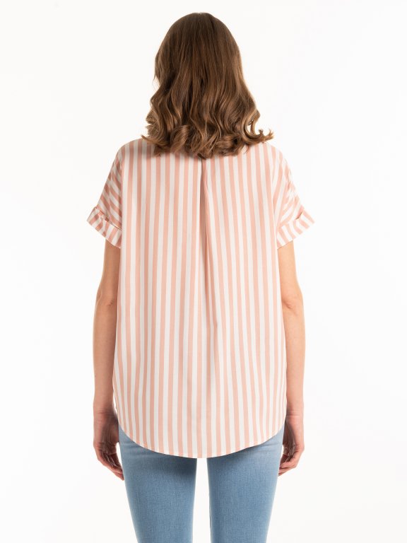 Striped loose fit blouse