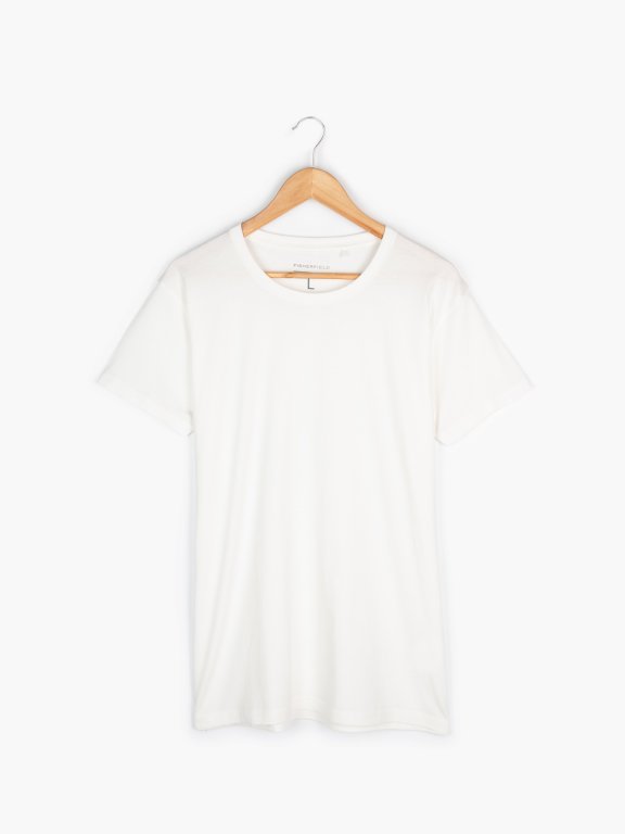 T-shirt basic z bawełny slim fit