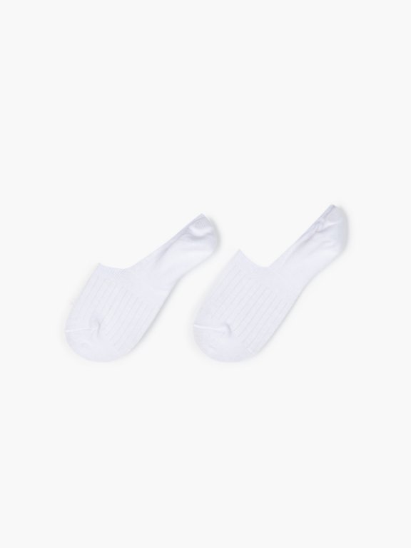 Dva páry neviditeľných ponožiek so silikónovým prúžkom