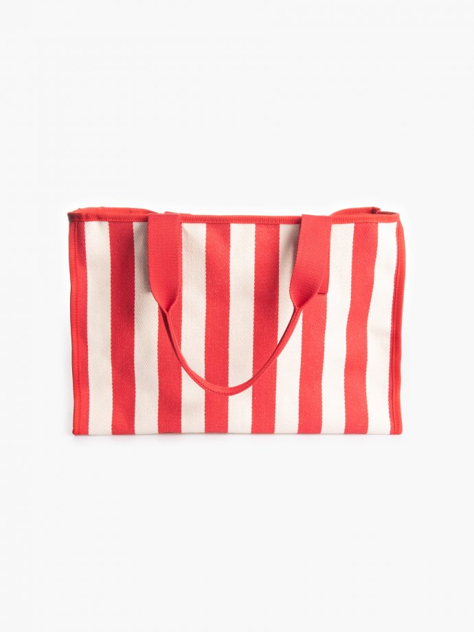 Striped canvas bag