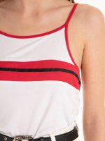 Tank top with stripes