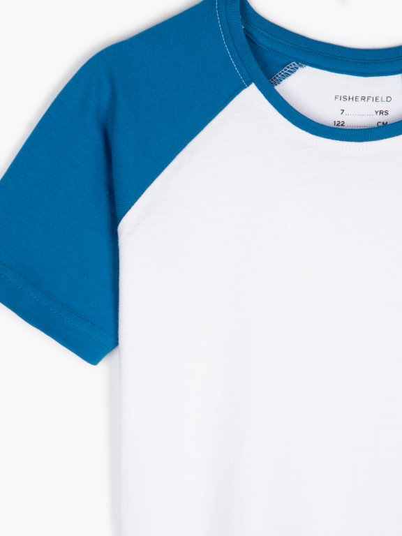 Cotton t-shirt with raglan sleeve
