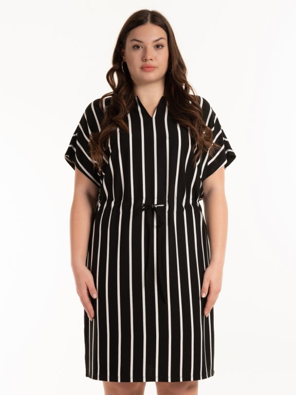 Striped viscose tunic dress