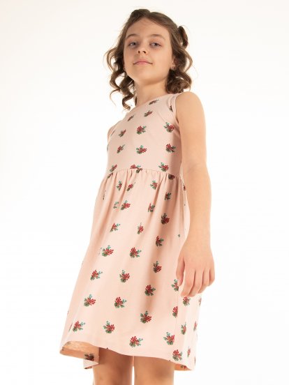 Bavlnené šaty s kvetovanou potlačou