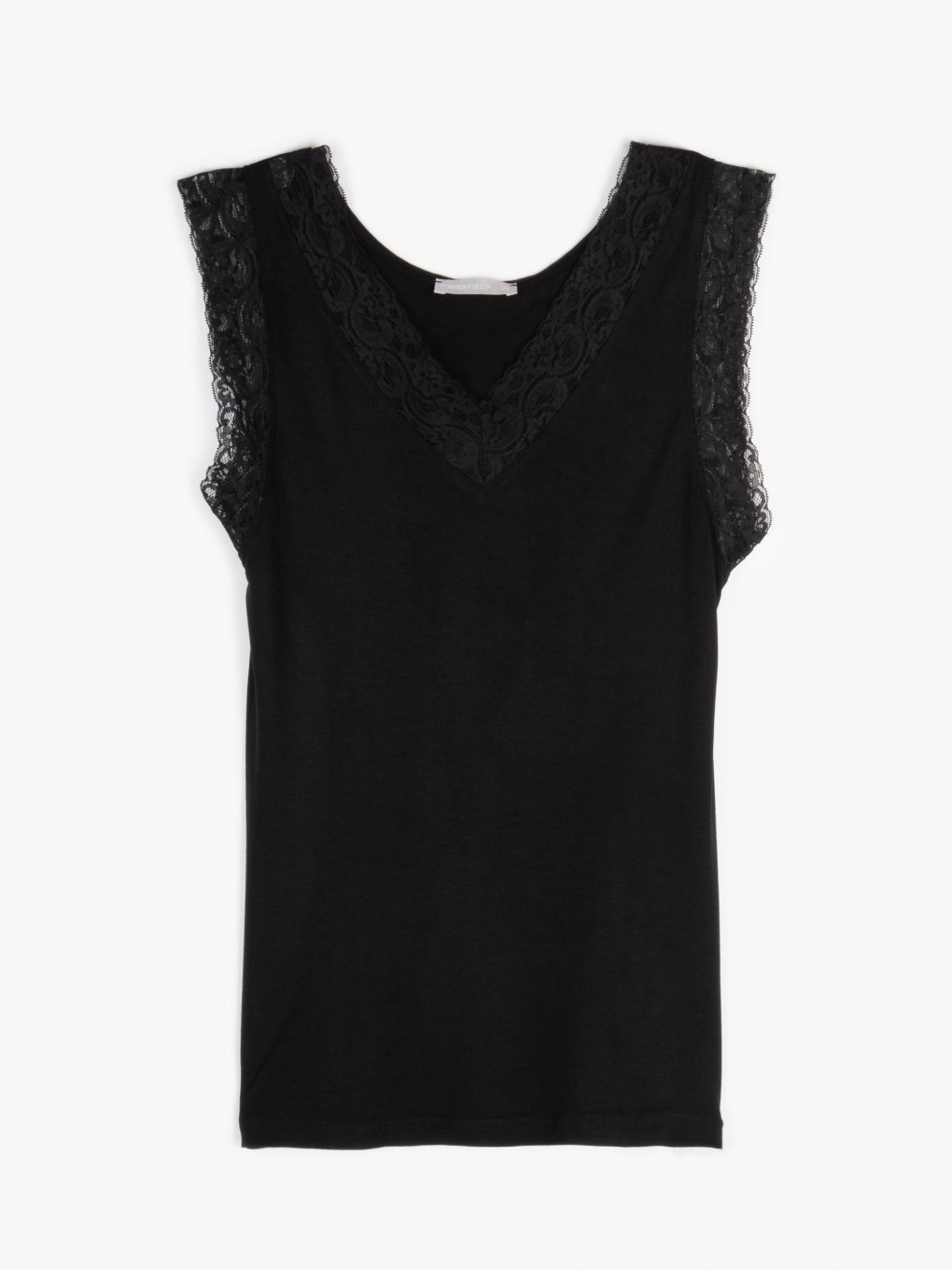 Viscose tank with lace
