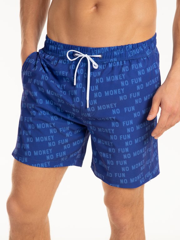 Stretch printed swim shorts