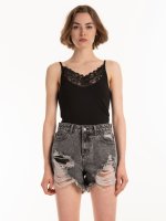 Strappy tank with lace