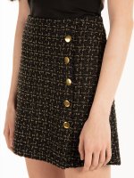 Jacquard skirt with buttons