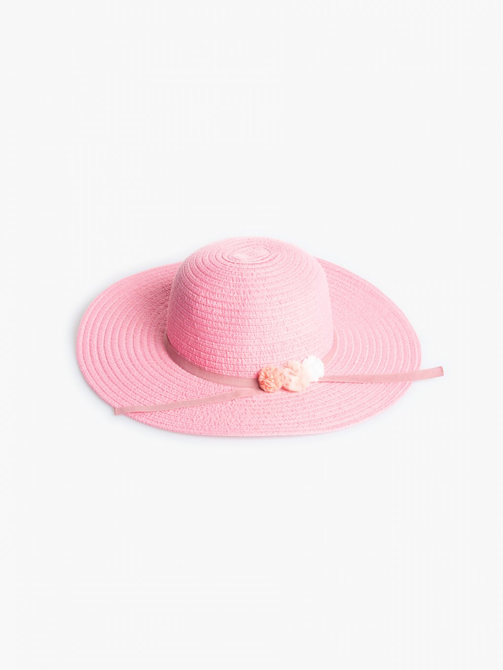 Pamela hat with pom-poms