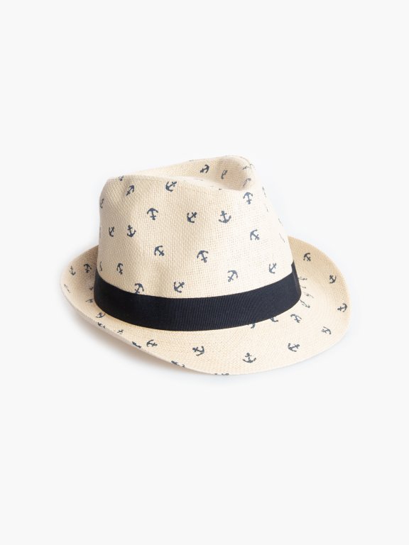 Fedora hat with print