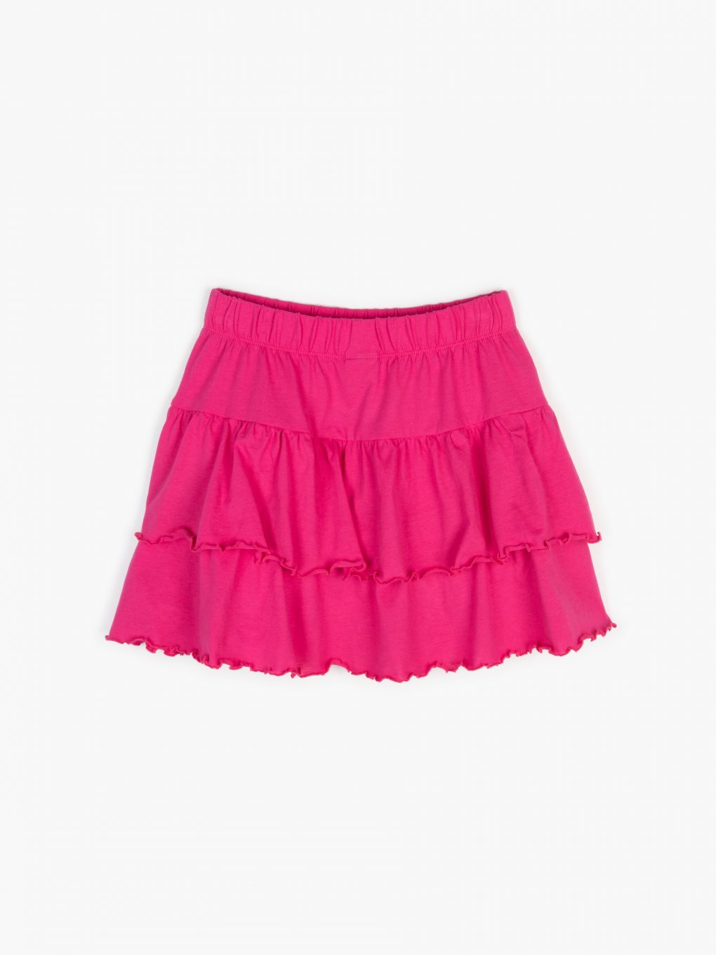 Jersey skirt with ruffles