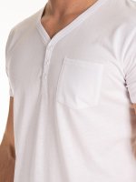 Basic jersey t-shirt with front buttons