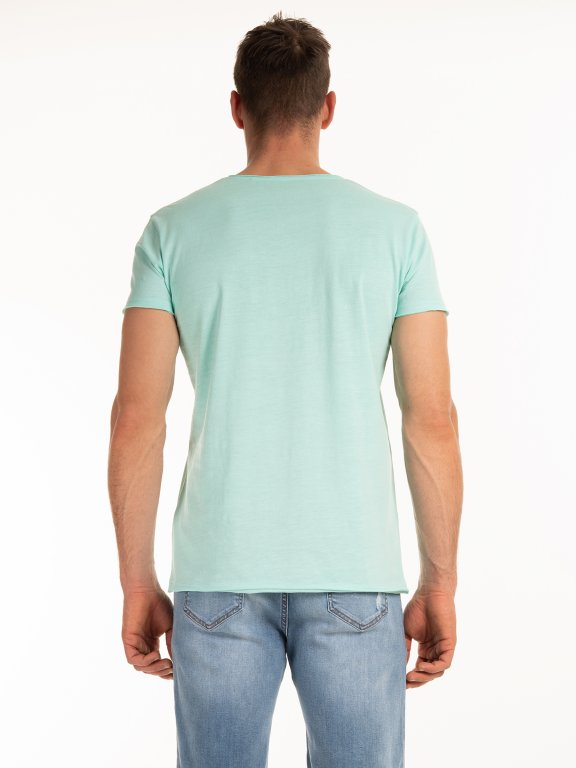 Základné tričko slim fit s neopracovaným lemom