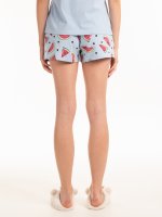 Printed cotton pyjama shorts