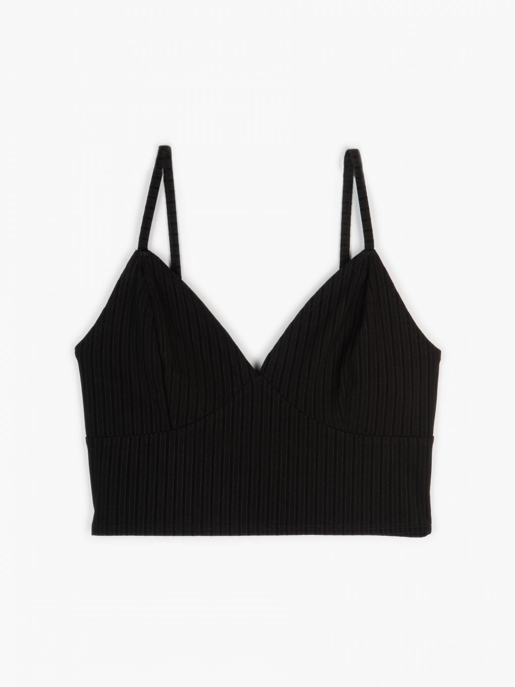 Strappy ribbed crop top