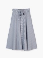 Striped a-line skirt