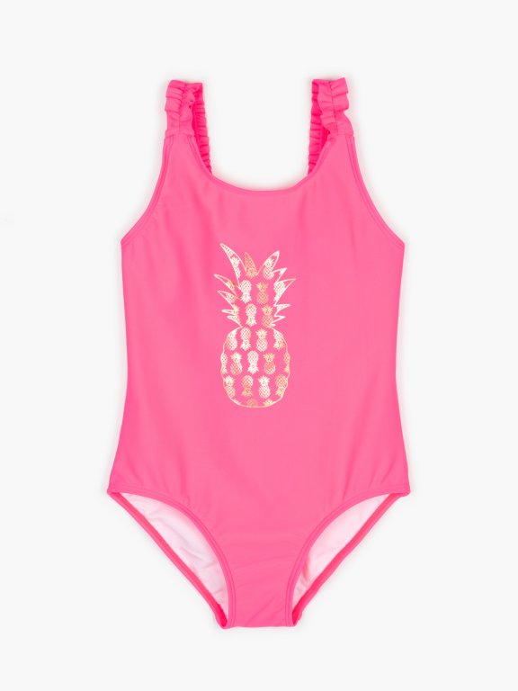 Swimsuit with pineapple print
