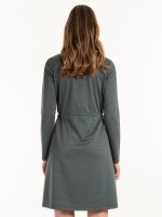Plain belted dress