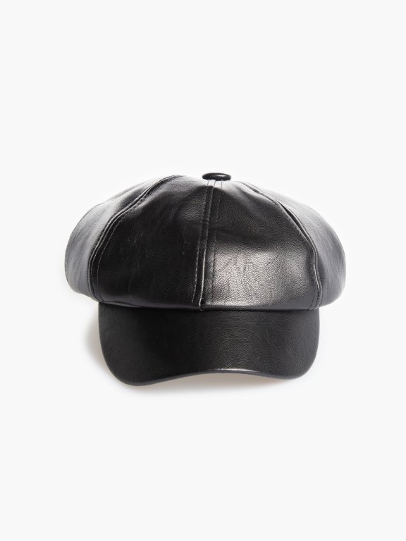 Vegan leather cap