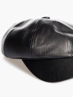Vegan leather cap