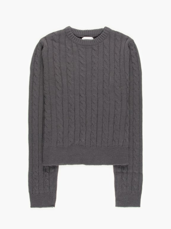 Sweter z przeplatanym wzorem