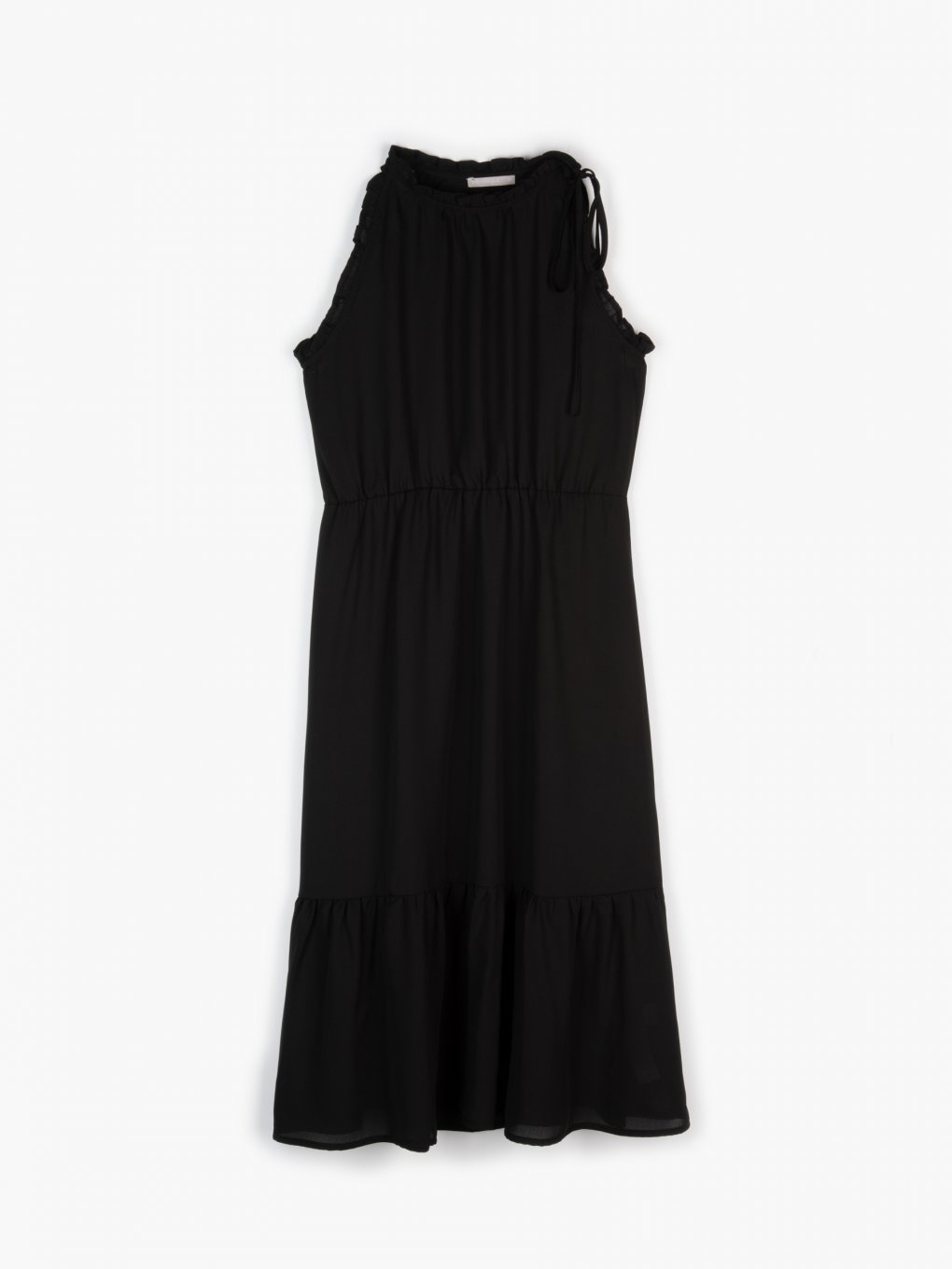 Czarna sukienka z szyfonu