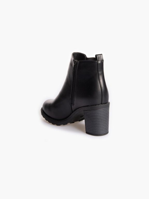 Block heeled ankle boots