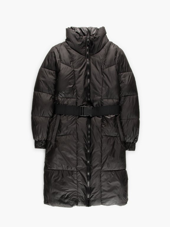 Belted quilted jacket
