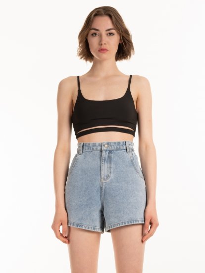 Crop top with cutout