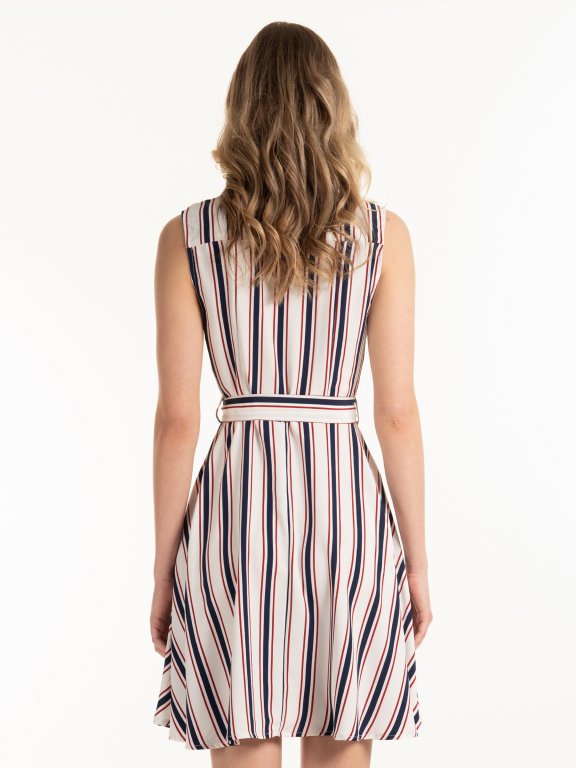 Striped sleeveless dress