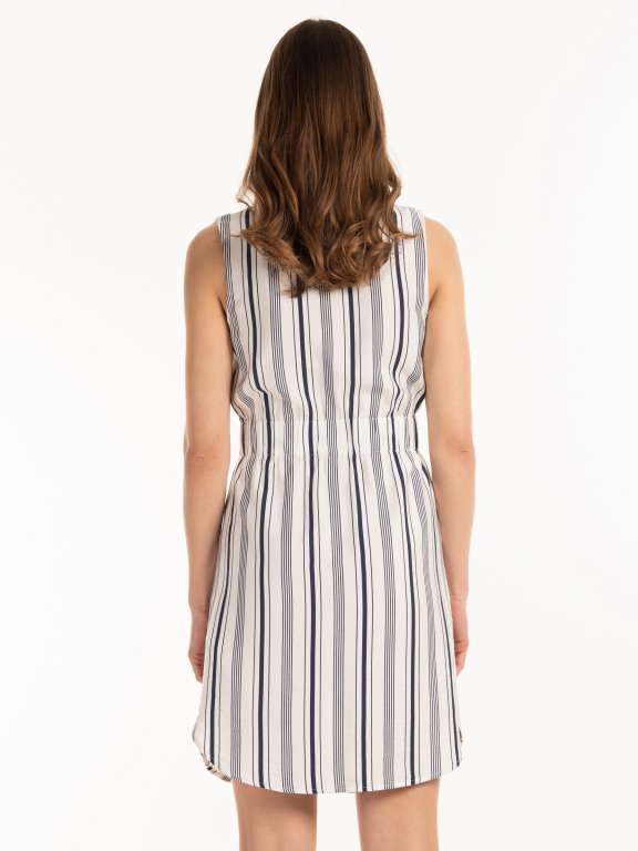 Button down striped dress