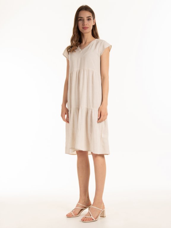 Linen blend dress