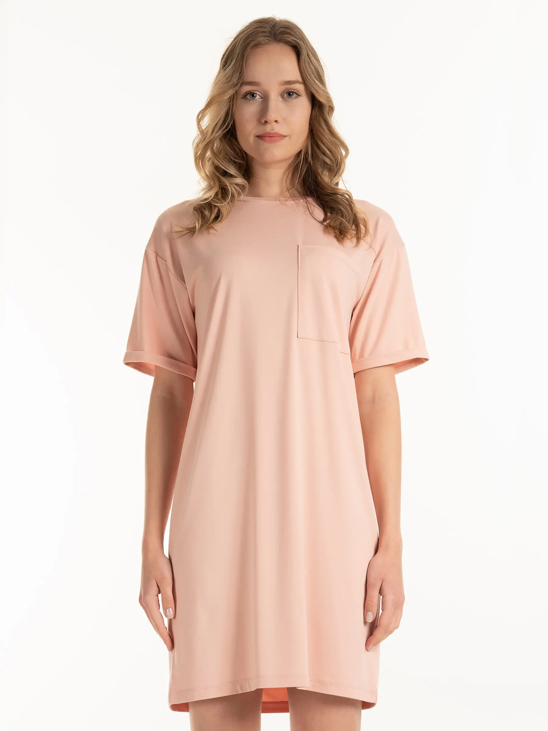 plus size tee shirt dress with pockets YeGine Women's Oversize T-Shirt Dress Baggy Loose Casual Midi Dress with Pockets Pink 1XL at Amazon Women's Clothing store