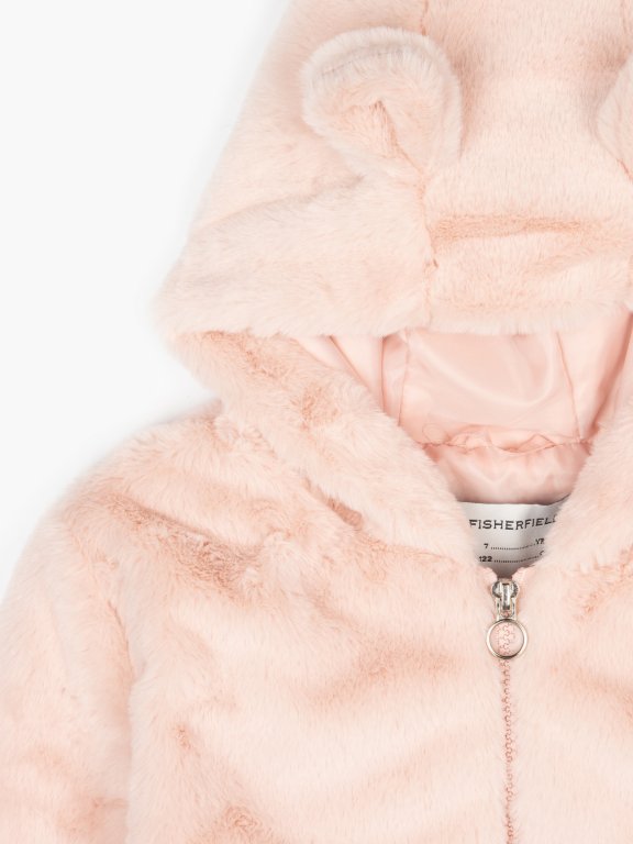 Faux fur with hood