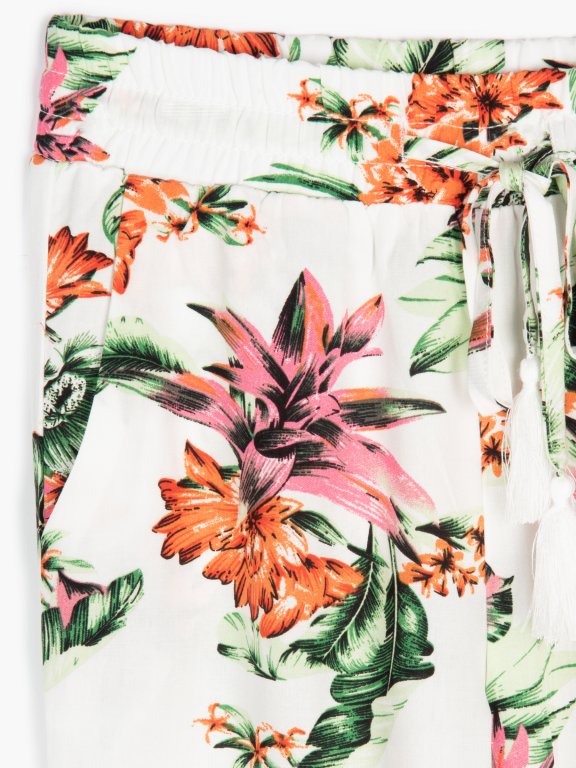 Spodnie harem w kwiatowy print