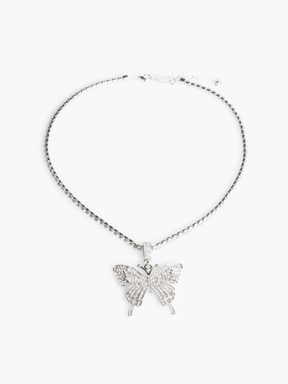 Necklace with butterfly pendant