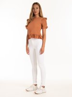 Structured top with ruffles